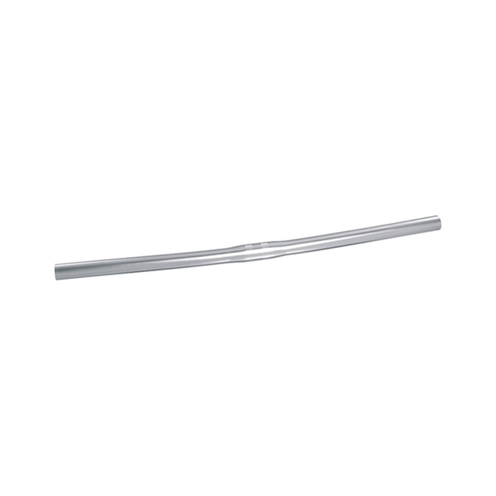 Silberner Aluminium-Flatbar Ergotec Town Exclusive, 560 mm breit, nahezu gerade mit 4 Grad Kröpfung