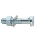 Sattelklemmbolzen Fixnippel, M8 x 35 mm, Stahl mit Fassonmutter, silber
