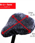 Maßgrafik Größe L für Touren-Sättel: Länge 25 cm, Breite 23 cm