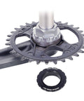 IceToolz 2741 an einer Shimano-12-fach-Kurbel mit Direct-Mount-Kettenblatt und Lockring