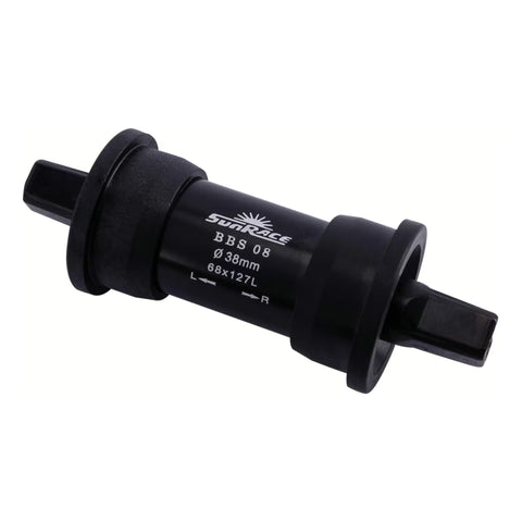 Innenlager SunRace BBS-08 für Thompson-Gehäuse Ø 38 mm, 4-kant, Achslänge 127 mm, schwarz
