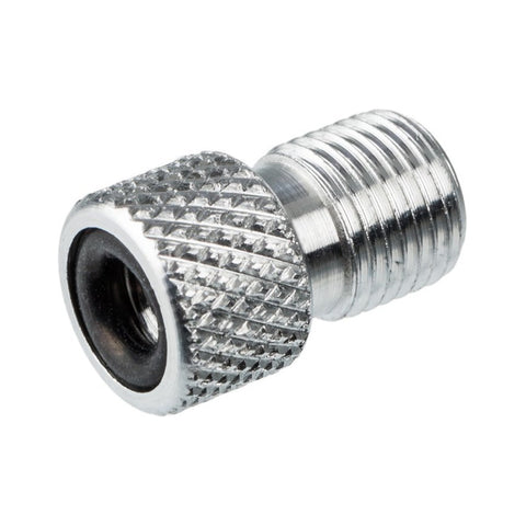 Ventiladapter Kool Stop aus Aluminium, Ansicht auf das Innengewinde für das Sclaverandventil
