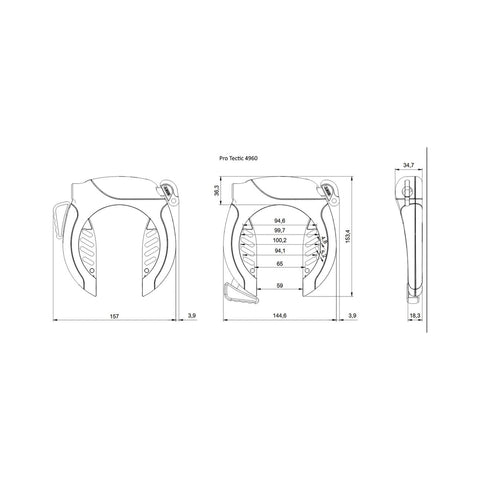 Rahmenschloss ABUS Pro Tectic 4960, Ansicht 3