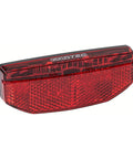 Ruecklicht-LED CONTEC TL-348 fuer Dynamo, Gepaecktraegermontage, schwarz mit rotem Glas
