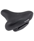 Fahrradsattel SELLE Bassano Volare City XXL, Unisex, schwarz, Dreiviertelansicht mit Elastomerdämpfern