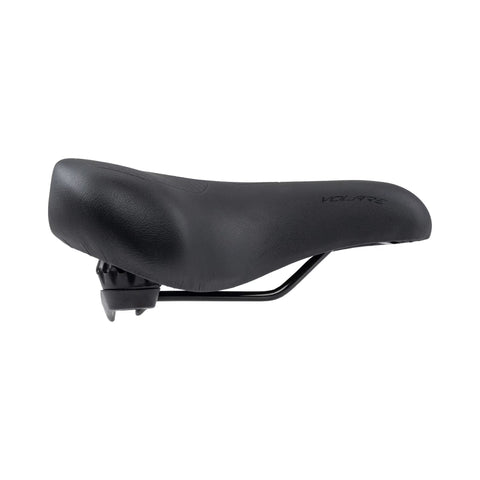 Fahrradsattel SELLE Bassano Volare City XXL, Unisex, schwarz, Seitenprofil mit Patent-Sattelstützaufnahme