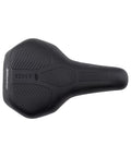 Fahrradsattel SELLE Bassano Volare Trekking, Damen, schwarz, Draufsicht auf die kürzere Sitzfläche