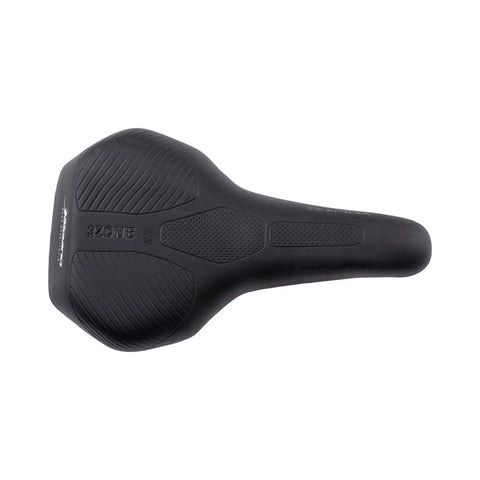 Fahrradsattel SELLE Bassano Volare Trekking, Herren, schwarz, Draufsicht auf die Sitzfläche