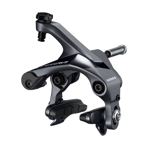 Seitenzugbremse Shimano Ultegra BR-R8000, Seitenansicht mit Cartridge-Belagträgern