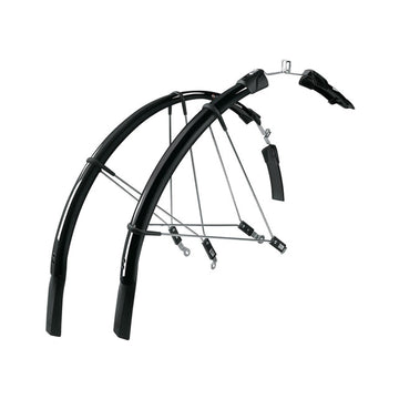 Schwarzes Schutzblechpaar SKS Raceblade Long mit langen Streben und Schnellverschlüssen