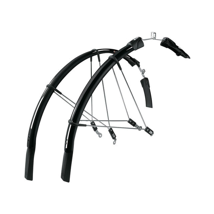 Schwarzes Schutzblechpaar SKS Raceblade Long mit langen Streben und Schnellverschlüssen