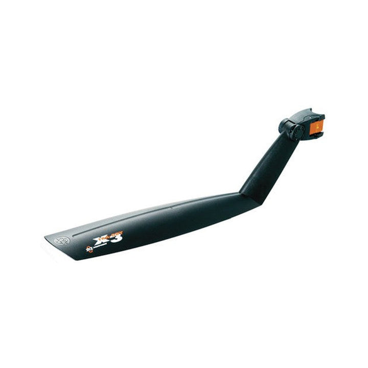 Schwarzes Steckschutzblech SKS X-Tra-Dry mit Powerstrap für die Sattelstütze