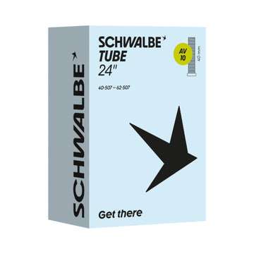 Fahrradschlauch Schwalbe Nr. 10, 24 Zoll, Autoventil 40 mm, Verpackung