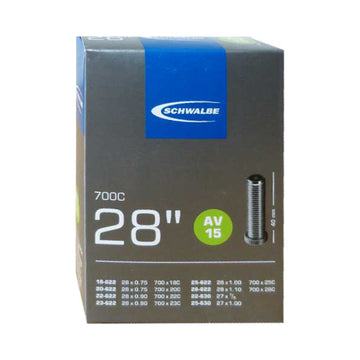Fahrradschlauch Schwalbe Nr. 15, 28 Zoll, Autoventil 40 mm, Verpackung