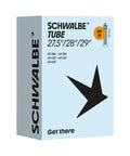 Fahrradschlauch Schwalbe Nr. 19, 27,5 bis 29 Zoll, Dunlopventil 40 mm, Verpackung