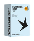 Fahrradschlauch Schwalbe Nr. 9, 24 Zoll, Dunlopventil 32 mm, Verpackung