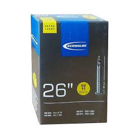Fahrradschlauch Schwalbe Nr. 11, 26 Zoll, Sclaverandventil 60 mm, Verpackung