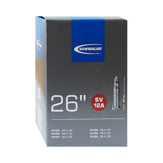 Fahrradschlauch Schwalbe Nr. 12A, 26 Zoll, Sclaverandventil 40 mm, Verpackung