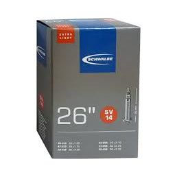 Fahrradschlauch Schwalbe Nr. 14, 26 Zoll, Sclaverandventil 40 mm, Verpackung