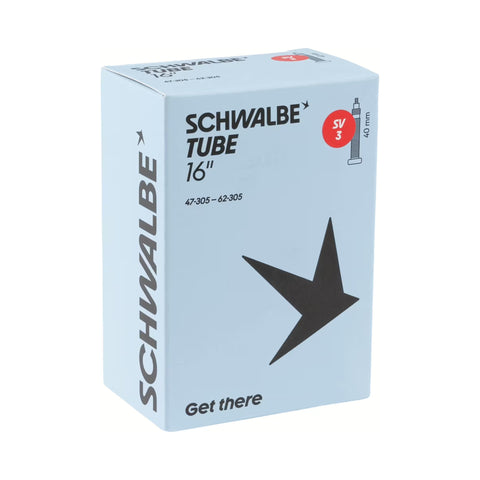 Fahrradschlauch Schwalbe Nr. 3, 16 Zoll, Sclaverandventil 40 mm, Verpackung