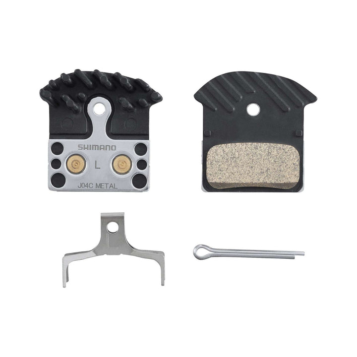 Bremsbeläge Disc Shimano J04C Metall-gesintert, Produktfoto vor weißem Hintergrund