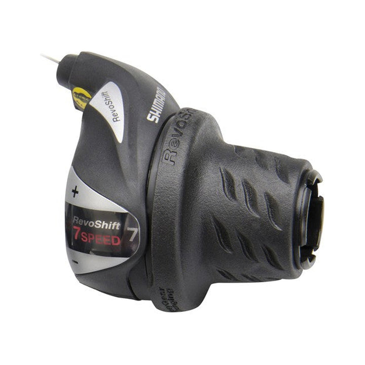 Shimano Drehgriffschalter Tourney RS36 in Schwarz mit Ganganzeige, 7-fach, für rechts