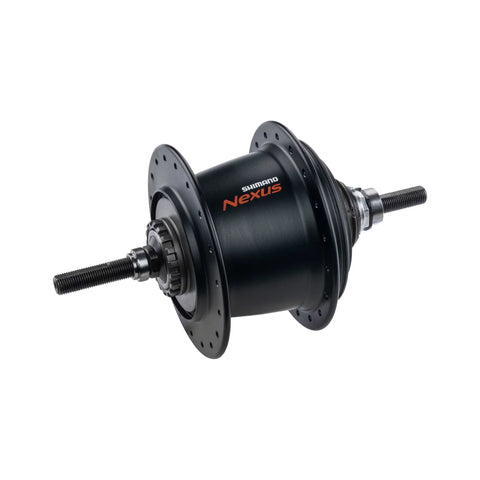 Schwarze Shimano Nexus Inter-7 Getriebenabe SG-C3001-7R mit 36 Speichenlöchern und Vollachse