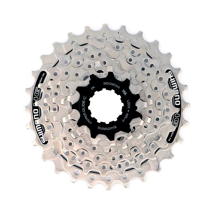 Kassette Shimano HG-41 mit sieben Ritzeln von 11 bis 28 Zähnen