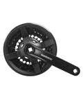Schwarze Dreifach-Kurbelgarnitur Shimano Tourney FC-TY301 mit 24/34/42 Zähnen und Kettenschutzring