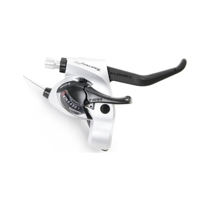Shimano Schalt-/Bremshebel Tourney TX ST-TX800 in Silber für V-Brake, 8-fach, für rechts