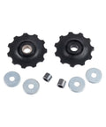 Shimano Schaltrollenset Dyna-Sys, zwei schwarze Schaltröllchen mit Buchsen und Scheiben