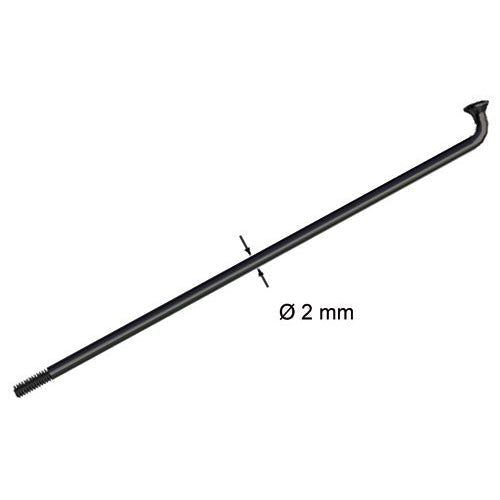 Speiche Niro Alpina "F1" 2,0 - 278mm lang, schwarz