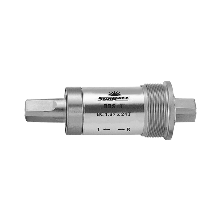 Innenlager SunRace BBS-18, Vierkant, BSA-Gewinde, 68 mm Gehäusebreite, silber