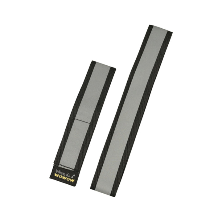 Schwarzes Reflexband WOWOW Velcra mit Klettverschluss, Satz à zwei Stück