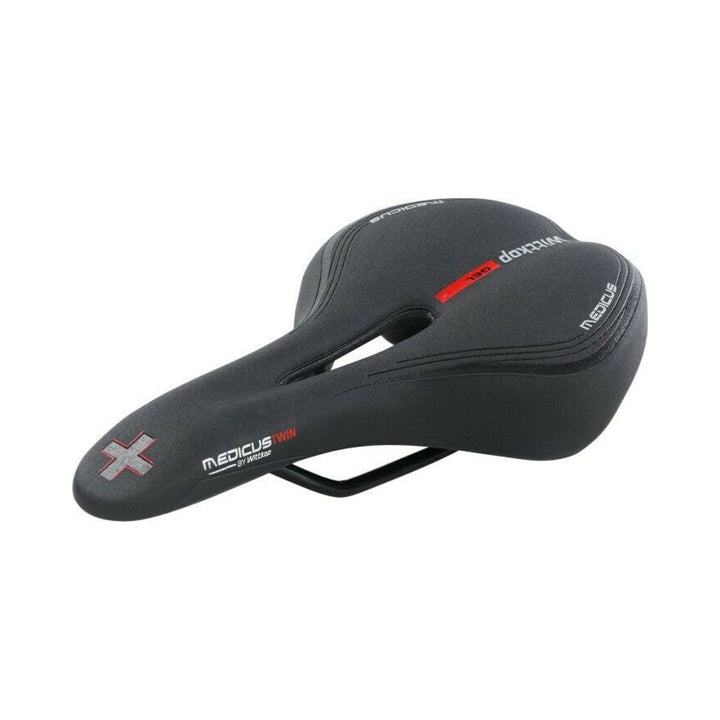 Fahrradsattel Wittkop Medicus TWIN 4.0, Unisex, Gelpolsterung, schwarz