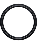 Fahrradreifen Schwalbe Marathon Plus, schwarz mit Reflexstreifen, Ansicht von der Seite