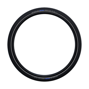 Fahrradreifen Schwalbe Marathon Plus, schwarz mit Reflexstreifen, Ansicht von der Seite
