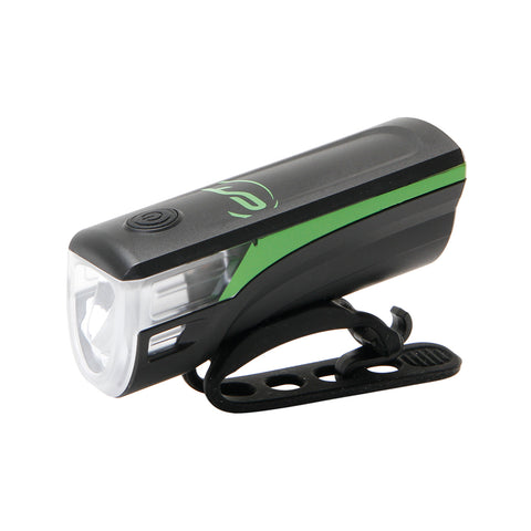 Frontleuchte-Akku Contec "Speed-LED USB", schwarz / neogreen