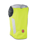 Reflex-Warnweste ABUS Lumino Night Vest gelb, Rückansicht mit rotem LED-Licht
