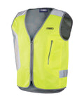 Reflex-Warnweste ABUS Lumino Night Vest in gelb mit eingebautem LED-Rücklicht, Vorderansicht